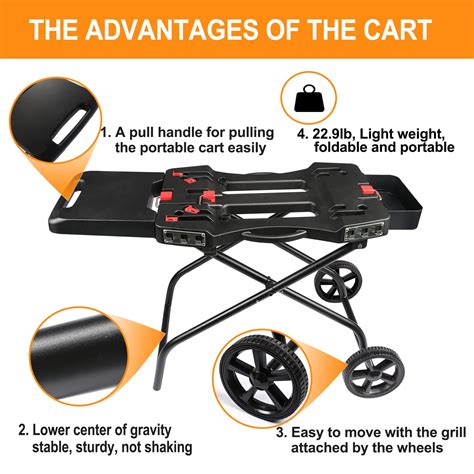 Snapklik Hisencn Portable Grill Cart