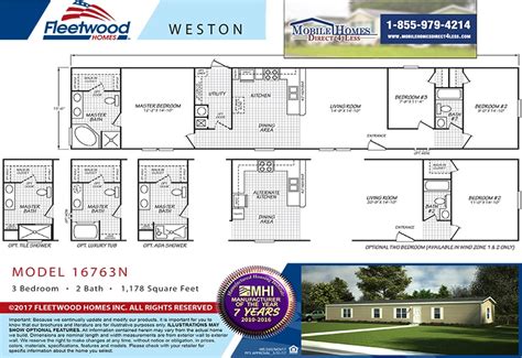 Primary Single Wide Fleetwood Mobile Home Floor Plans Popular New