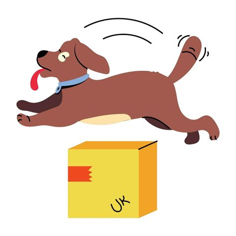 Trendy Dog Jumping 25431541 Vector Art at Vecteezy