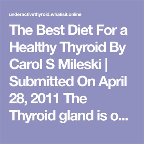 The Best Diet For A Healthy Thyroid Healthy Thyroid Best Diets Thyroid Diet