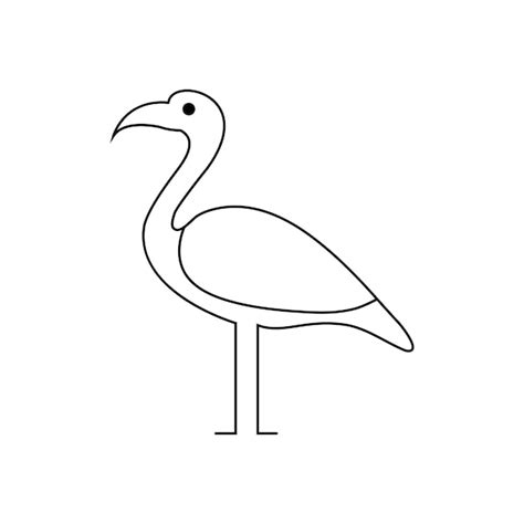 Premium Vector Heron Single Continuous One Line Out Line Vector Art