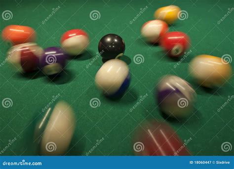 Pool Ball Break stock image. Image of eight, sink, table - 18060447