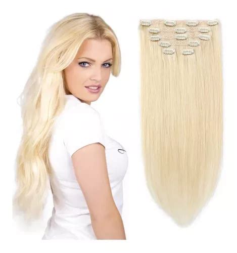 Cabelo Humano Loiro Liso Tecido Tela Cm G Mega Hair