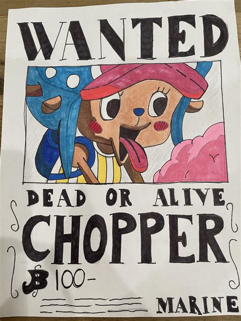 One Piece Chopper Wanted Poster