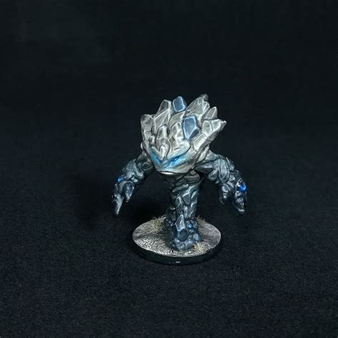 Painted Earth Elemental Miniature, D&D Board Game - Frozen Fire Arts