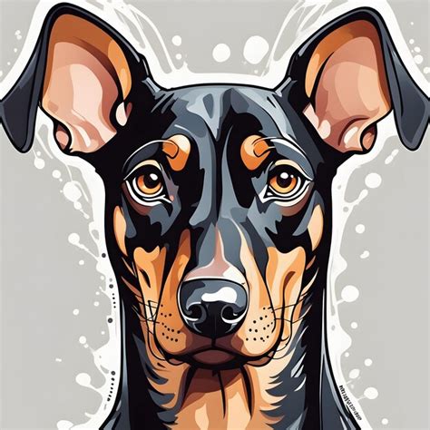 Perro De Raza Doberman Pinscher Foto Premium