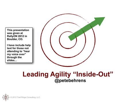 Leading Agility Inside Out Ppt