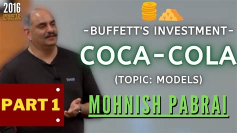 Mohnish Pabrai Lessons From Buffett S Investment In Coca Cola Part