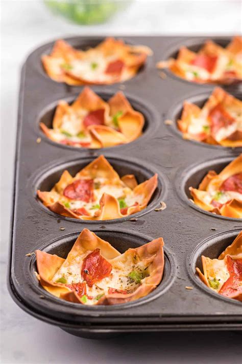 Pizza Wonton Cups Simply Stacie