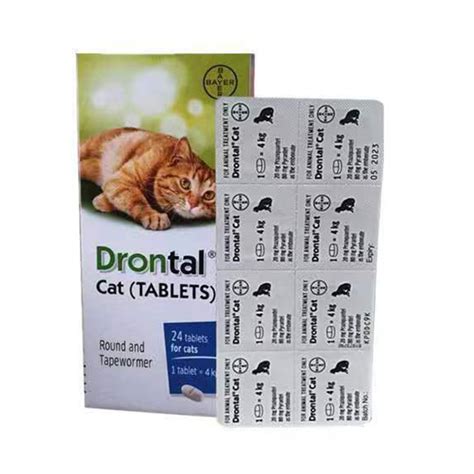 Vet Deworming Tablet Drontal Plus Tablet For Cat And Dog Round And