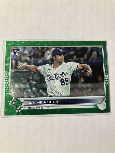 Topps Series Two Jon Heasley Rookie Rc Green Foilboard