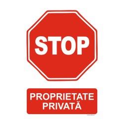 Indicator STOP Proprietate Privata Original Sidra