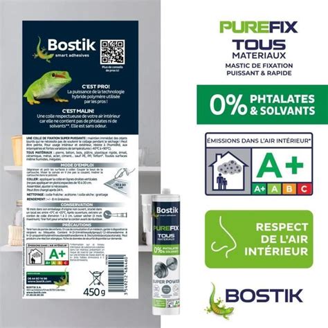 Mastic De Fixation BOSTIK Purefix Super Power Objets Lourds Tous