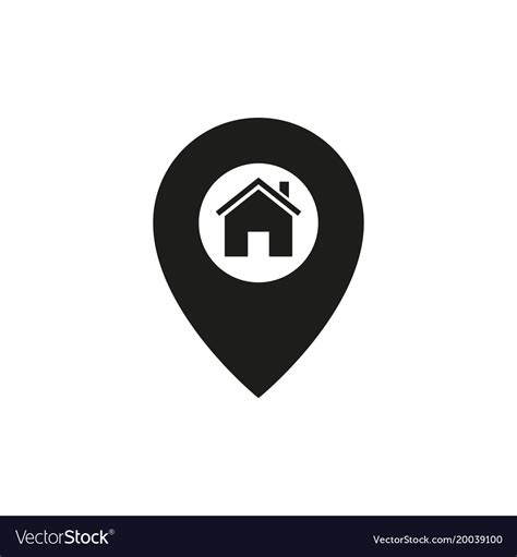 Pin At Home Icon Royalty Free Vector Image Vectorstock