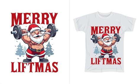 Premium Vector Merry Liftmas Colorful Graphic Tshirt Funny