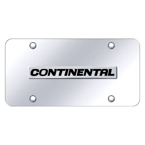 Autogold Cnt N Cc Chrome License Plate With D Chrome Continental Logo