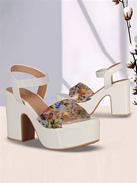 buy denill printed high top platform heels heels  women