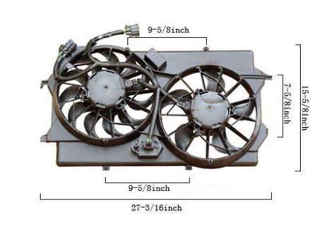 Dual Radiator And Condenser Fan Assembly Vin N Apdi Fits Ford