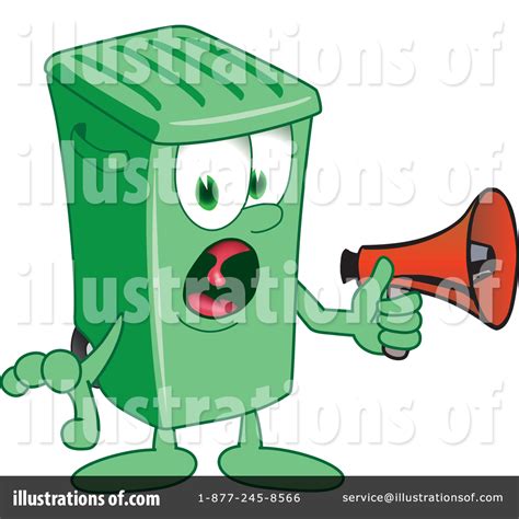 Green Trash Can Clipart #1364835 - Illustration by Toons4Biz