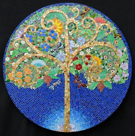 Treeoflife Mosaic Tree Art Glass Mosaic Art Mosaic Tile Art