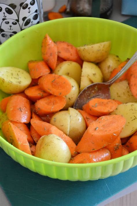 Oven Roasted Potatoes Carrots And Zucchini With Spieces