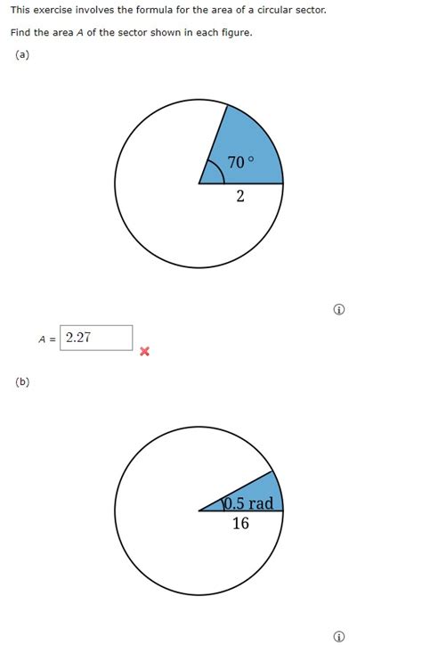 This exercise involves the formula for the area of a | Chegg.com