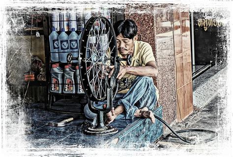 Bicycle Repair Man Photograph By Ian Gledhill Pixels