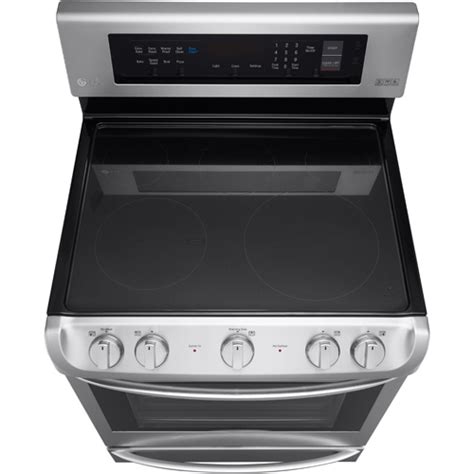 Lg Lre4213st 30 Stainless Steel Electric Smooth Top Range With 63 Cuft Self Clean Oven