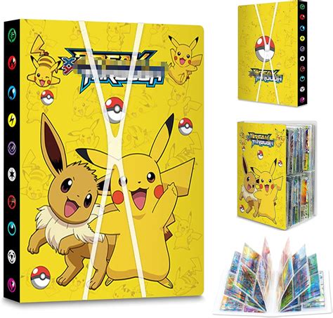 Sammelkarten Album für Pokemon Karten Sammelalbum mit Gummiband