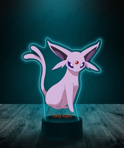 Lampka Led D Plexido Z Nadrukiem Uv Pokemon Espeon Plexido Pl