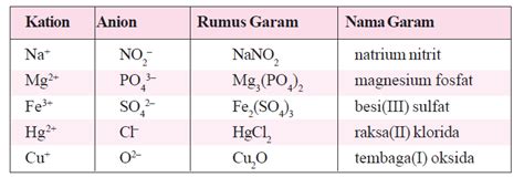Jelaskan Tata Nama Asambasa Dan Garam Fisika Kimia