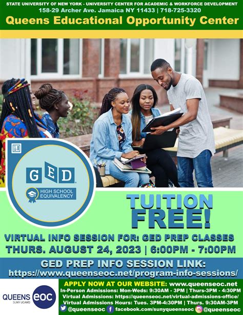 Virtual Info Session For Ged Prep Classes Thursday August 24 2023 6 00 Pm 7 Pm Suny