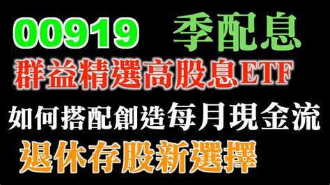 除了0056，00878，存股族的新選擇｜00919群益精選高股息來了｜股市大幅回檔，做好功課，佈局明年空轉多行情｜季配息，如何用etf搭配出