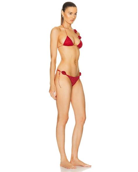 Os Ree Lumi Re Rose Microkini Bikini Set In Orange Lyst