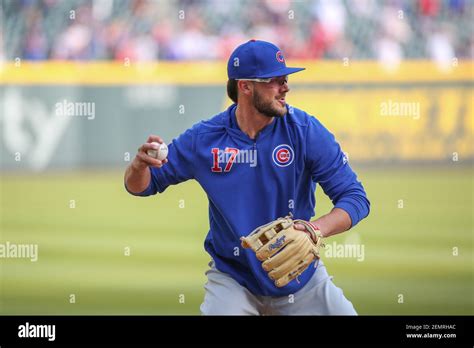 April 3 2019 Chicago Cubs Third Baseman Kris Bryant 17 Warms Up