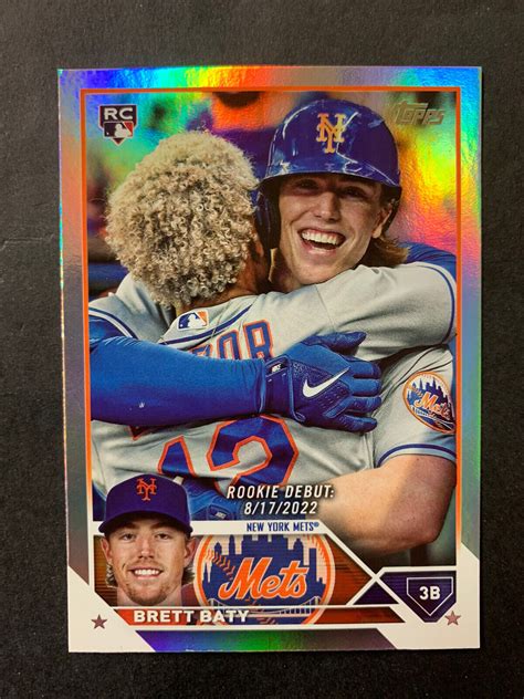 Brett Baty 2023 Topps Update Series MLB Debut Rainbow Foil Parallel