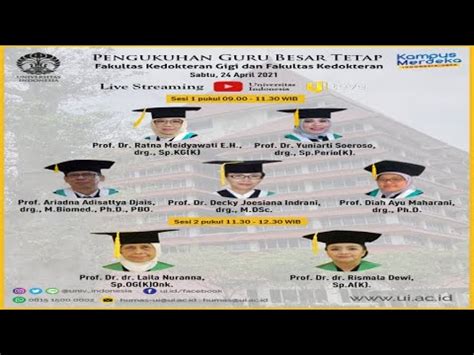 Ui Teve Live Streaming Pengukuhan Guru Besar Fkui Youtube