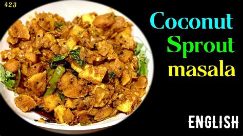 HOW TO MAKE DELICIOUS COCONUT SPROUT MASALA COCONUT FLOWER MASALA