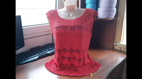 Джемпер "Паучки". Часть 9. Кайма по низу. Рукава. - YouTube