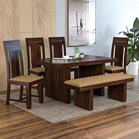 Nisha Furniture Sheesham Wooden Dining Table Seater Dining Table