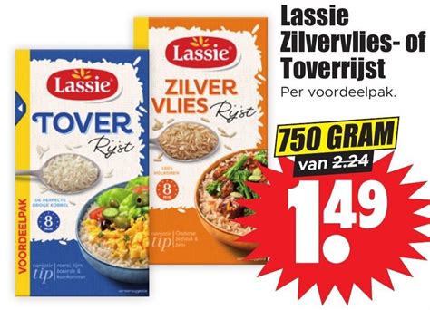 Lassie Zilvervlies Of Toverrijst 750g Aanbieding Bij Dirk