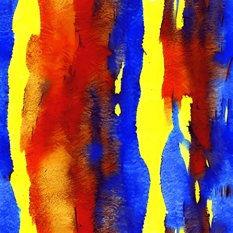 Watercolor Abstract Drawing In Yellow Red And Blue Creative Fabrica