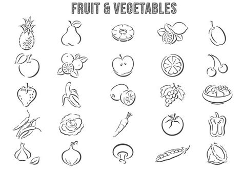 Hand Drawn Fruit And Vegetable Brushes Pack Free Photoshop Brushes At