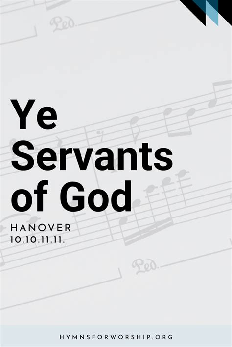 Sdah Ye Servants Of God Hymns For Worship