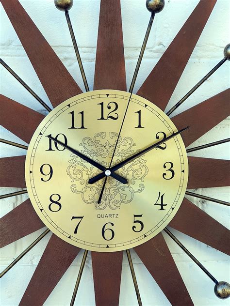 30 Atomic Wall Clock Starburst Clock George Nelson Style Etsy