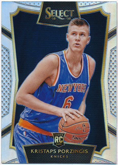 Kristaps Porzingis Nba 2015 16 Panini Select Rc Rookie Silver Prizm