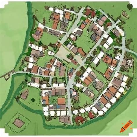 Site Plan Small Village On Craiyon