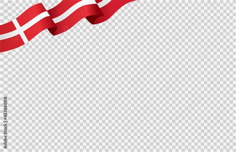 Waving Flag Of Denmark Isolated On Png Or Transparent Background Symbol