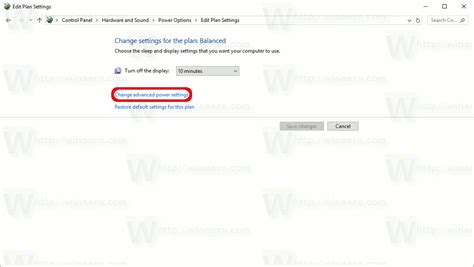 How To Restore Power Plan Default Settings In Windows 10