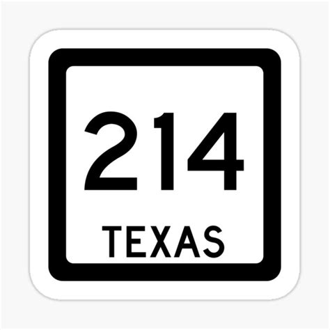 texas state route  area code  sticker  srnac redbubble